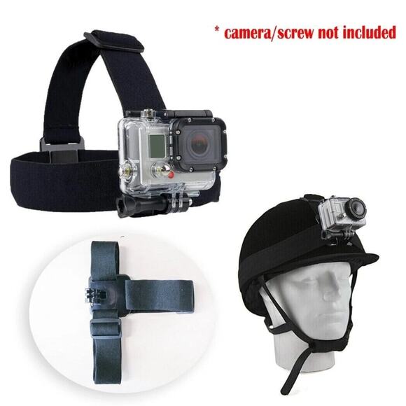 Head Strap Mount Headband Only For GoPro Black Adjustable Stretchy NEW - Picture 3 of 3